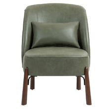 Case Faux Leather Accent Chair